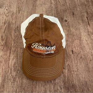 Houston Livestock Show and Rodeo Baseball Cap Strapback Hat OSFM Brown Cowboy